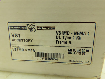 Baldor Drives VS1MD-NM1A Conduit Kit 1 VS1 1/2-1 Hp  NEMA 1 Enclosure Lot of 2