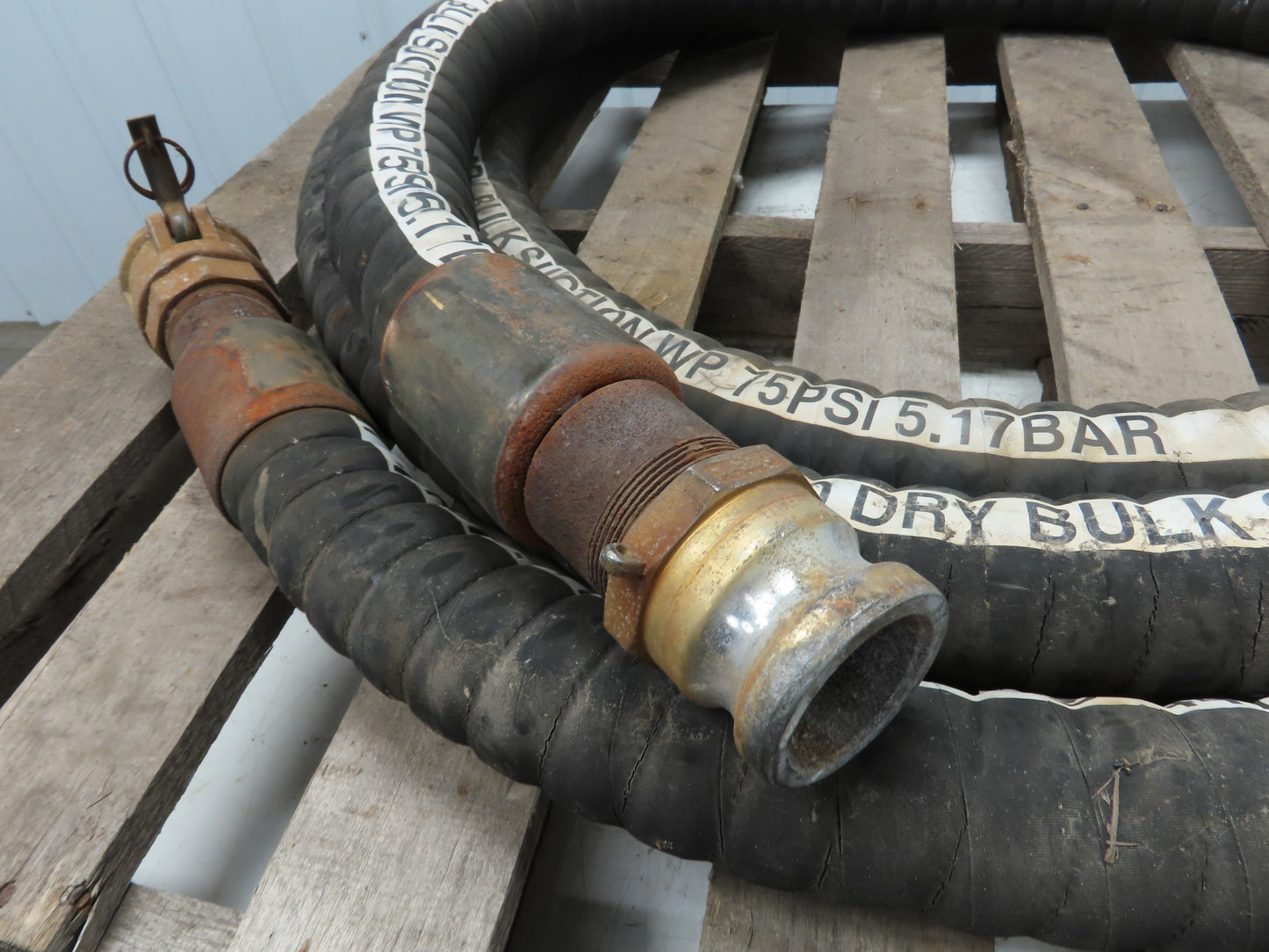 Jason Industrial 4470 Dry Bulk Material Gum Rubber Suction Hose 2" ID x 25' 6"