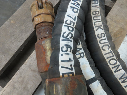 Jason Industrial 4470 Dry Bulk Material Gum Rubber Suction Hose 2" ID x 25' 6"