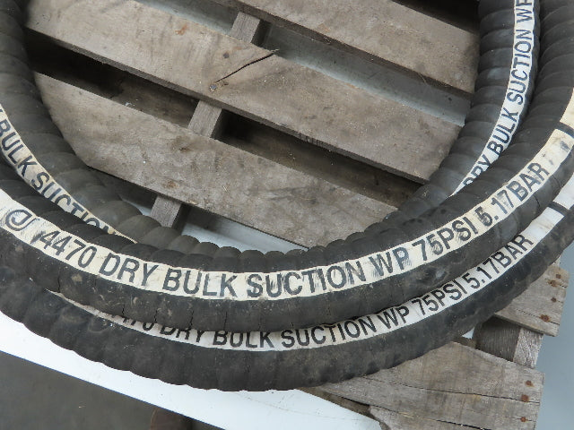 Jason Industrial 4470 Dry Bulk Material Gum Rubber Suction Hose 2" ID x 25' 6"