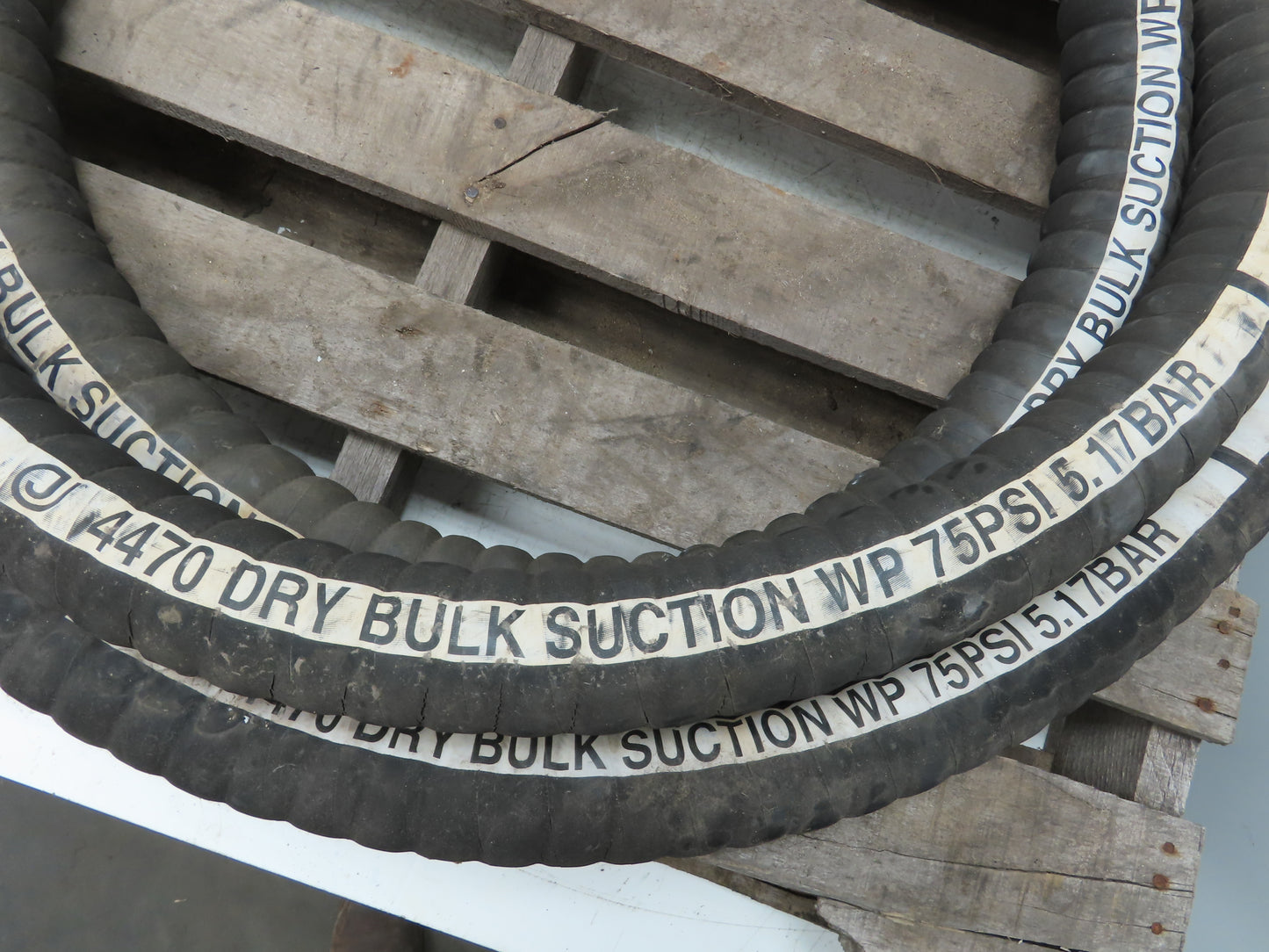 Jason Industrial 4470 Dry Bulk Material Gum Rubber Suction Hose 2" ID x 25' 6"