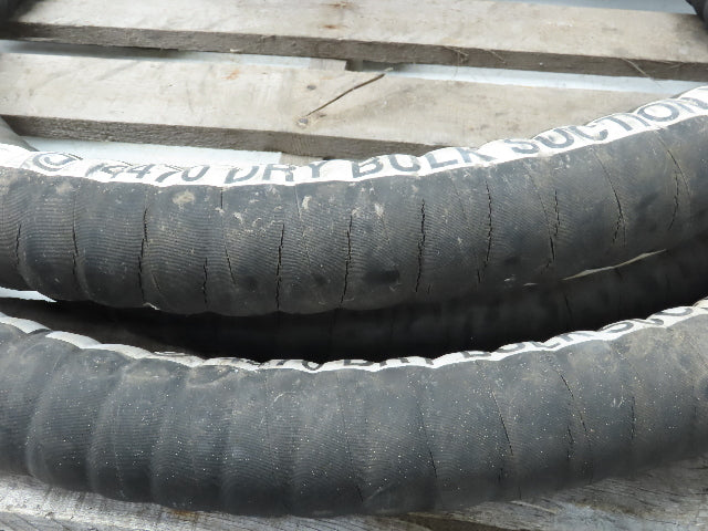 Jason Industrial 4470 Dry Bulk Material Gum Rubber Suction Hose 2" ID x 25' 6"