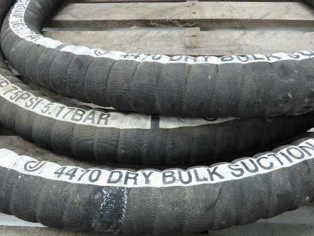 Jason Industrial 4470 Dry Bulk Material Gum Rubber Suction Hose 2" ID x 25' 6"