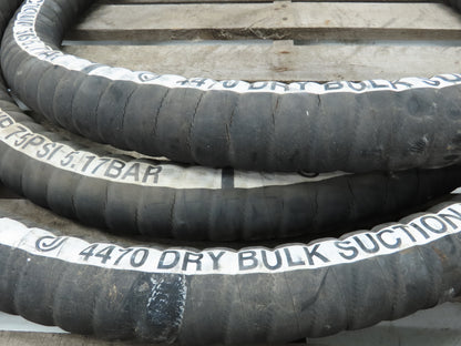 Jason Industrial 4470 Dry Bulk Material Gum Rubber Suction Hose 2" ID x 25' 6"
