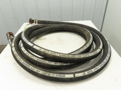 Jason Industrial 4314 Sandblast Hose 1-1/2" ID x 30' Black 4-Ply Rubber 150 PSI