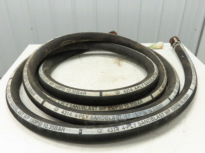 Jason Industrial 4314 Sandblast Hose 1-1/2" ID x 30' Black 4-Ply Rubber 150 PSI