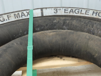 Eagle 3" ID x 24' Hot Air Compressor Dry Bulk Blower Hose Black Rubber 400°F