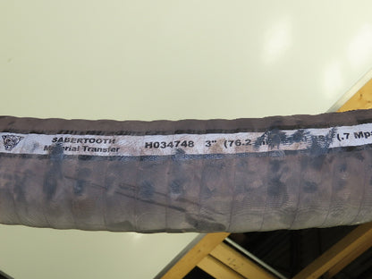 Boston Sabertooth H034748 Dry Bulk Material Suction Hose 3"x 44' Black Rubber