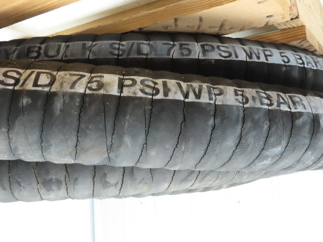 Jason 4470 Dry Bulk Material Suction Hose 3" ID x 48' Gum Rubber 75 PSI