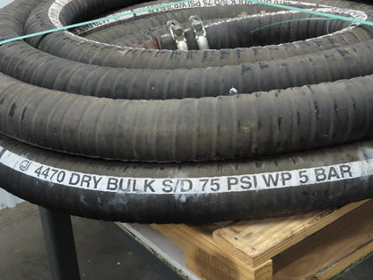 Jason 4470 Dry Bulk Material Suction Hose 3" ID x 73' Gum Rubber 75 PSI