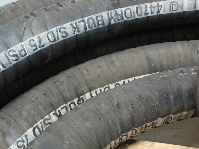 Jason 4470 Dry Bulk Material Suction Hose 3" ID x 73' Gum Rubber 75 PSI