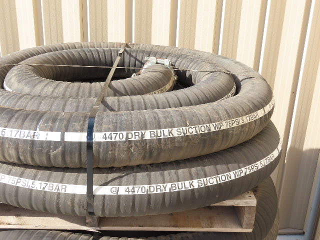 4470 Jason 4470 Dry Bulk Material Suction Hose 5" ID x 49' Gum Rubber 75 PSI