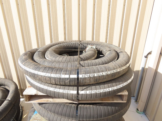 4470 Jason 4470 Dry Bulk Material Suction Hose 5" ID x 49' Gum Rubber 75 PSI