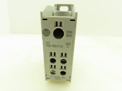 Allen Bradley 1492-PDE1C142 Enclosed Power Distribution Block 200A 600V Ser.A