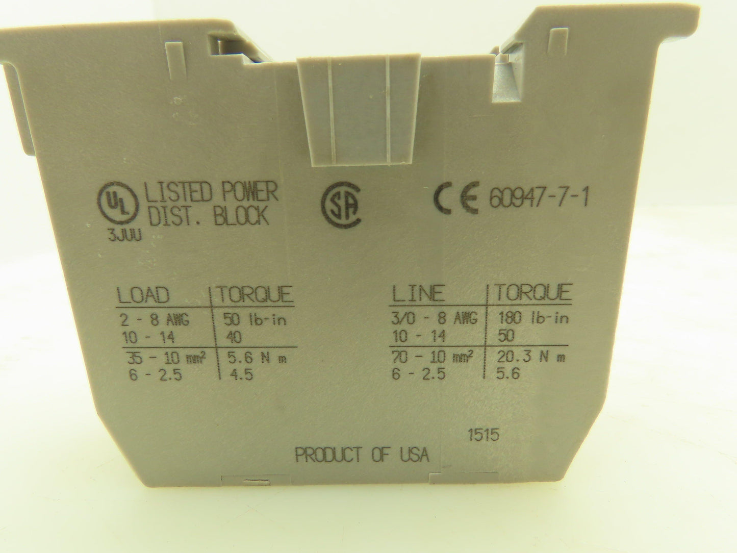 Allen Bradley 1492-PDE1C142 Enclosed Power Distribution Block 200A 600V Ser.A