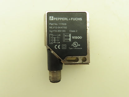 Pepperl+Fuchs MLV12-54/47/92 Retroreflective PE Sensor 10-30V DC Class 2