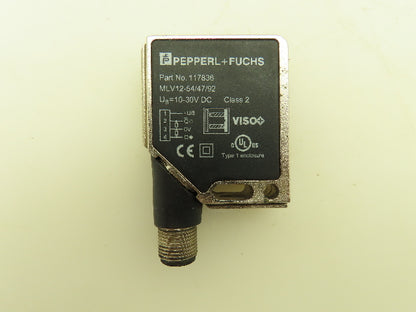 Pepperl+Fuchs MLV12-54/47/92 Retroreflective PE Sensor 10-30V DC Class 2