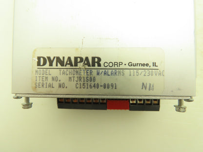 Dynapar MTJR1S00 MAXjr  Tachometer 1 With Alarms 115/230 VAC 50/60Hz