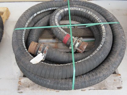 Jason 4470 Dry Bulk Material Suction Hose 4" ID x 28' Gum Rubber 75 PSI