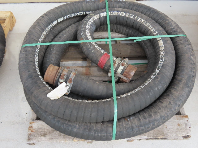 Jason 4470 Dry Bulk Material Suction Hose 4" ID x 28' Gum Rubber 75 PSI