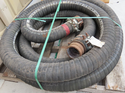 Jason 4470 Dry Bulk Material Suction Hose 4" ID x 28' Gum Rubber 75 PSI