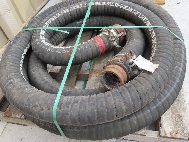 Jason 4470 Dry Bulk Material Suction Hose 4" ID x 28' Gum Rubber 75 PSI