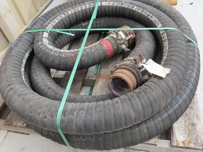Jason 4470 Dry Bulk Material Suction Hose 4" ID x 28' Gum Rubber 75 PSI