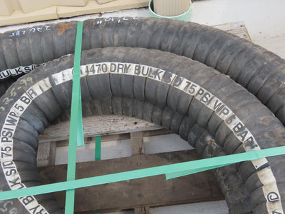 Jason 4470 Dry Bulk Material Suction Hose 4" ID x 28' Gum Rubber 75 PSI