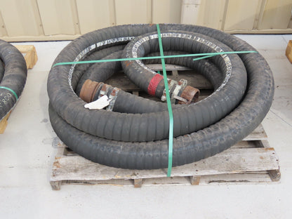 Jason 4470 Dry Bulk Material Suction Hose 4" ID x 28' Gum Rubber 75 PSI