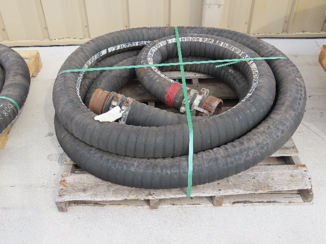 Jason 4470 Dry Bulk Material Suction Hose 4" ID x 28' Gum Rubber 75 PSI