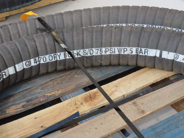Jason 4470 Dry Bulk Material Suction Hose 5" ID x 25' Gum Rubber 75 PSI