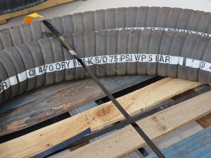 Jason 4470 Dry Bulk Material Suction Hose 5" ID x 25' Gum Rubber 75 PSI