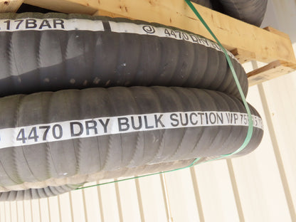 Jason 4470 Dry Bulk Material Suction Hose 4" ID x 50' Gum Rubber 75 PSI