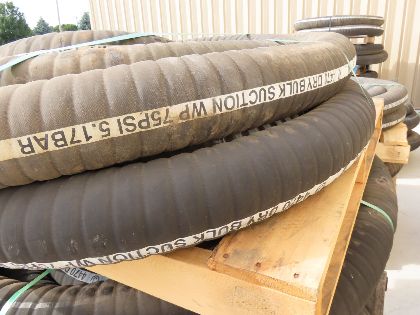 Jason 4470 Dry Bulk Material Suction Hose 4" ID x 50' Gum Rubber 75 PSI