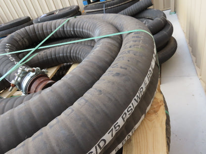 Jason 4470 Dry Bulk Material Suction Hose 4" ID x 49' Gum Rubber 75 PSI