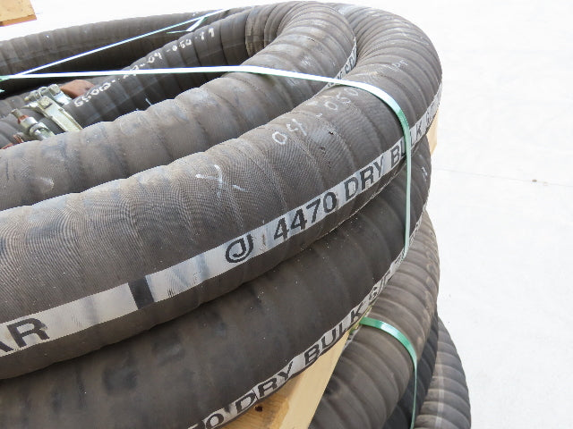 Jason 4470 Dry Bulk Material Suction Hose 4" ID x 49' Gum Rubber 75 PSI