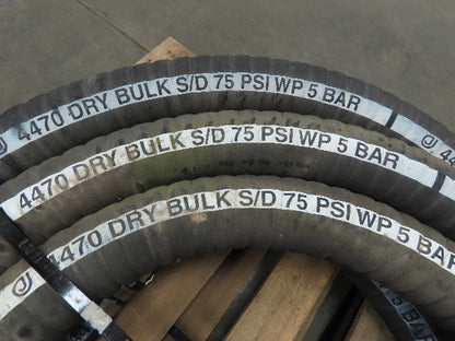 Jason 4470 Dry Bulk Material Suction Hose 3" ID x 50' Gum Rubber 75 PSI