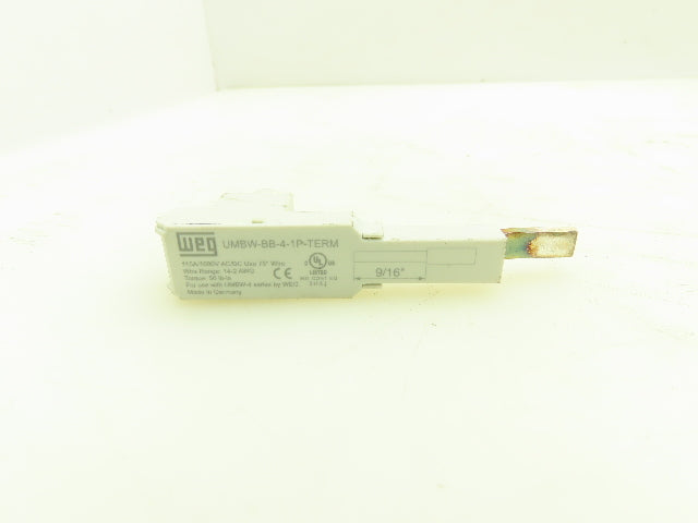 Weg UMBW-BB-4-1P-TERM Bus Bar 1-Pole 115A 1000VAC/DC 9/16" Lot of 6