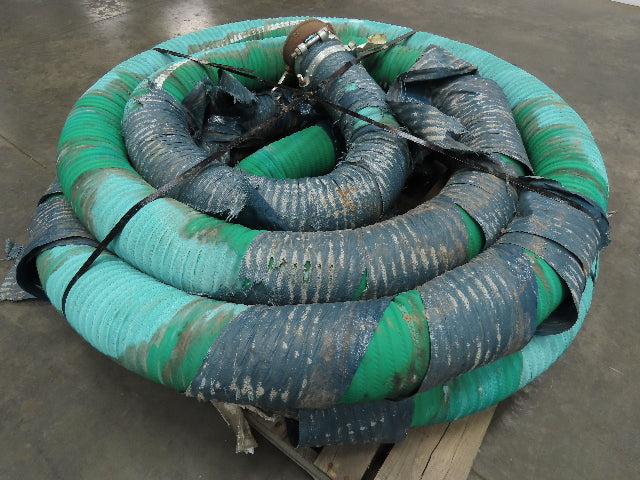 Dry Bulk Material Suction Hose 5" ID x 49' Natural Rubber 75 PSI Green