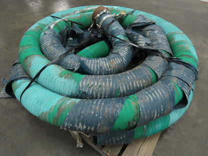 Dry Bulk Material Suction Hose 5" ID x 49' Natural Rubber 75 PSI Green
