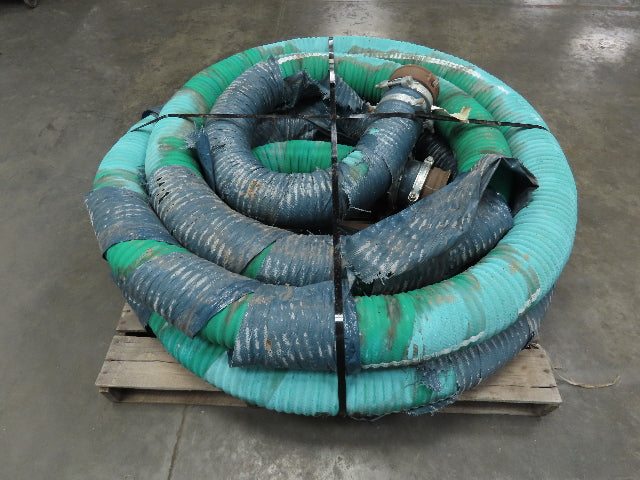 Dry Bulk Material Suction Hose 5" ID x 49' Natural Rubber 75 PSI Green