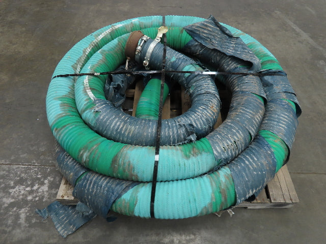 Dry Bulk Material Suction Hose 5" ID x 49' Natural Rubber 75 PSI Green