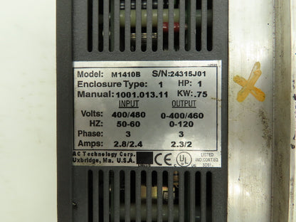 AC Tech M1410B Intelligent AC Drive M1410B 1HP 3PH 400/480V 2.8A 0.75KW