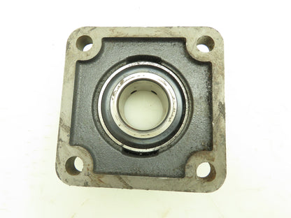 Peer F209 Bearing Flange 4 Bolt Set Screw Collar With Locking Insert Bearing