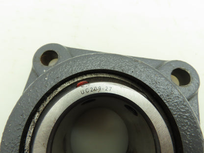Peer F209 Bearing Flange 4 Bolt Set Screw Collar With Locking Insert Bearing