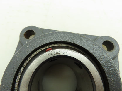 Peer F209 Bearing Flange 4 Bolt Set Screw Collar With Locking Insert Bearing