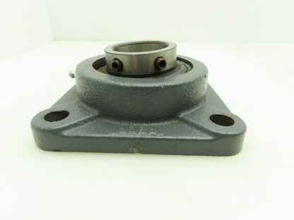 Peer F209 Bearing Flange 4 Bolt Set Screw Collar With Locking Insert Bearing