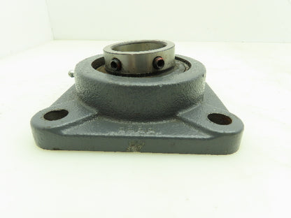 Peer F209 Bearing Flange 4 Bolt Set Screw Collar With Locking Insert Bearing