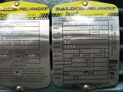 Baldor ECP83764T-5 Super-E Severe Duty AC Motor 3Hp 1165 RPM 575V 3PH 213T