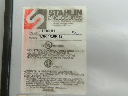 Robroy J1210HLL Stahlin Fiberglass Wall Mounted Enclosure 12"H 10"W 5"D